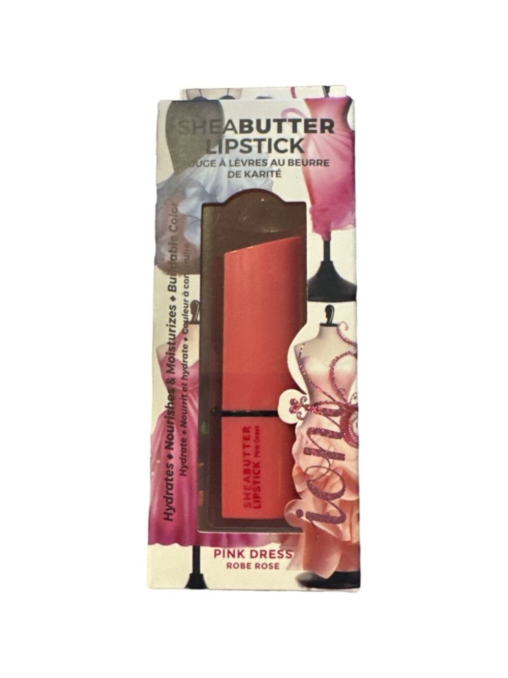 Ioni Beauty Dollhouse Prom Night Shea Butter Lipstick Pink Dress new